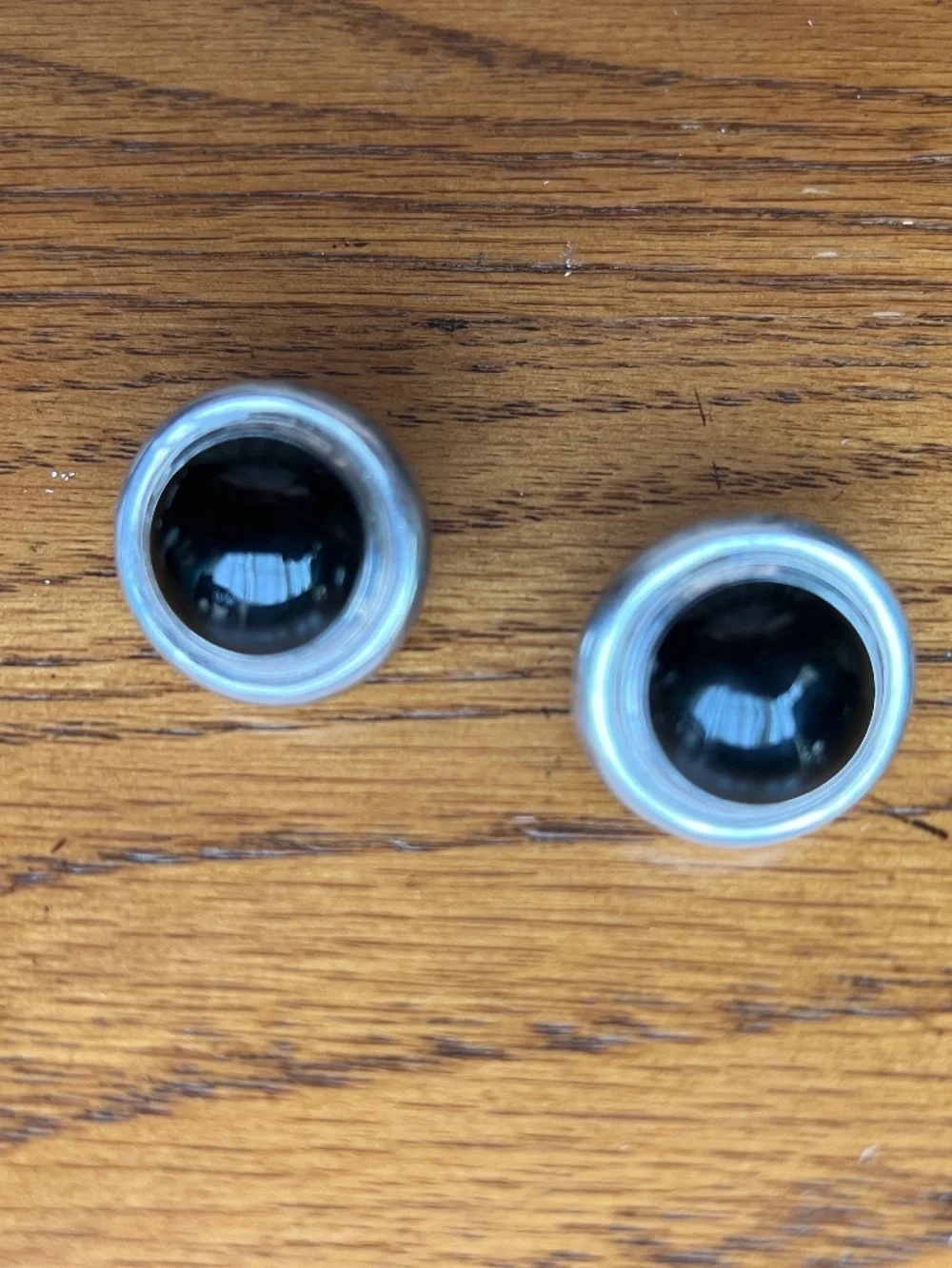 Tiffany Sterling silver and Onyx clip earrings